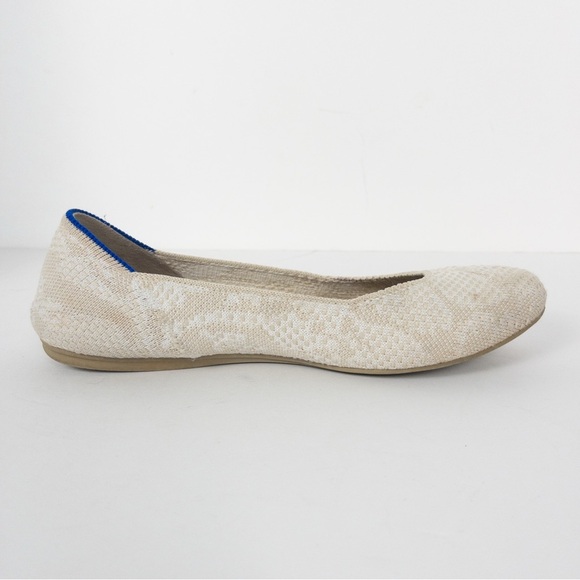 Rothy's Cream and White The Square Ballet Flat in Lily - Picture 9 of 16